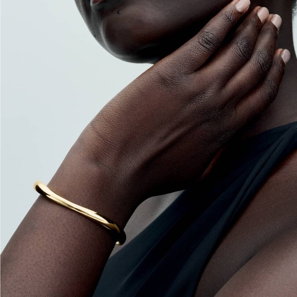 Pandora Organically shaped open bangle